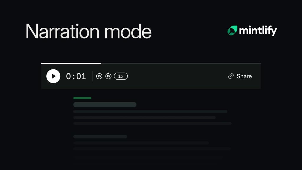 Announcing narration for your docs