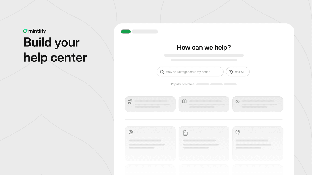 Your help center, powered by Mintlify